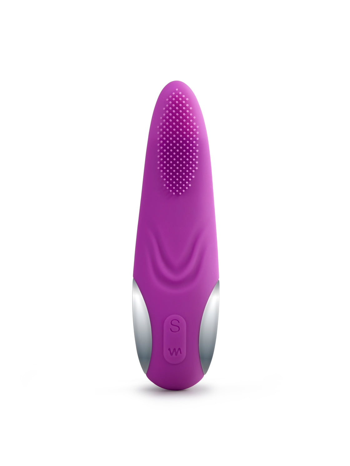 Magenta Blisshh Charmer device with silicone bristle head, shown front-facing on a neutral white background, ideal for skincare and personal wellness.